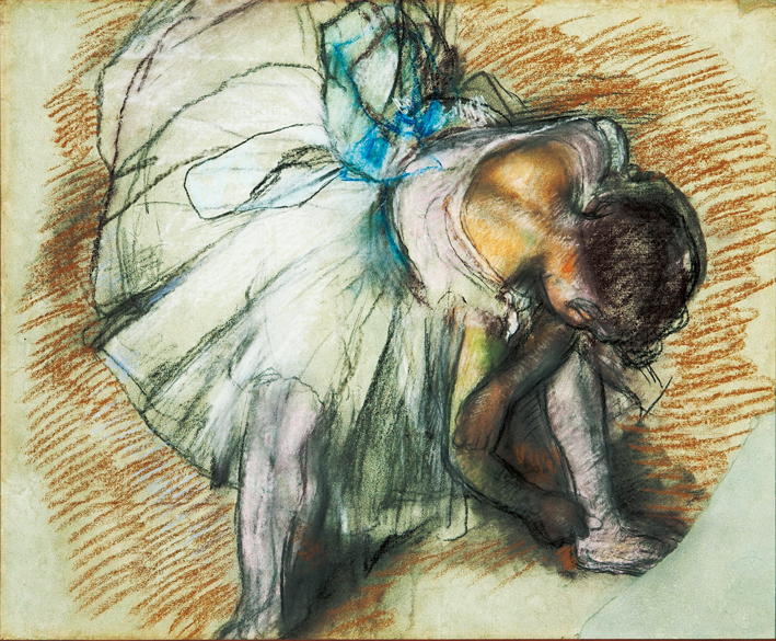  埃德加·德加 Edgar Degas—— 舞者在调整舞鞋 (2)